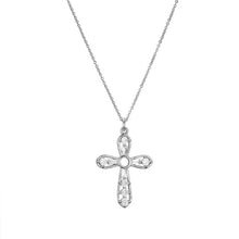 Load image into Gallery viewer, NEWBUY Brand Gold Link Chain Necklace Religious Jewelry Classic Cross Pendant Necklace For Women Men Cubic Zirconia Necklace