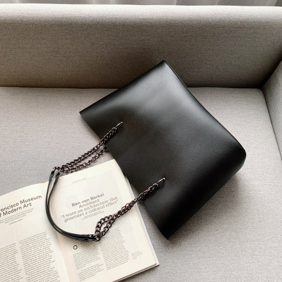 Solid Color PU Leather Shoulder Bags For Women 2019 Chain High Capacity Handbags Travel Luxury Hand Bag Female Shoulder Bag