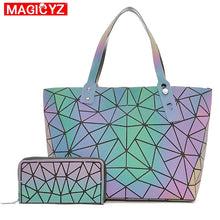 Load image into Gallery viewer, New Set Crossbody Bags For Women 2019 Fashion Luminous Handbag Lady Shopping Hand bags Holographic geometric Purses and Handbags