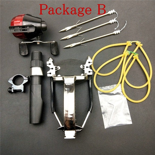 Powerful Slingshot Fishing Hunting Set Pro Fish Shooting Arrow Catapult Outdoor Launcher or Outdoor Fishing Hunting Accurate