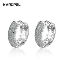 Load image into Gallery viewer, Zircon Charm silver Earrings For Women pendientes oorbellen Fashion 925 Sterling Silver Dazzling CZ Mosaic