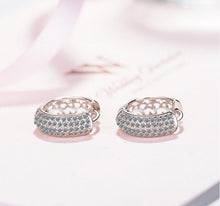 Load image into Gallery viewer, Zircon Charm silver Earrings For Women pendientes oorbellen Fashion 925 Sterling Silver Dazzling CZ Mosaic