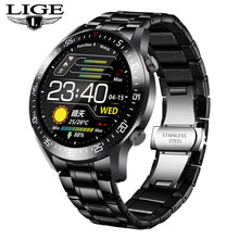 Load image into Gallery viewer, LIGE 2020 fashion Full circle touch screen Mens Smart Watches  IP68 Waterproof Sports Fitness Watch Luxury Smart Watch for men