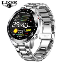 Load image into Gallery viewer, LIGE 2020 fashion Full circle touch screen Mens Smart Watches  IP68 Waterproof Sports Fitness Watch Luxury Smart Watch for men