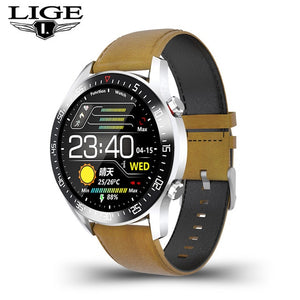 LIGE 2020 fashion Full circle touch screen Mens Smart Watches  IP68 Waterproof Sports Fitness Watch Luxury Smart Watch for men