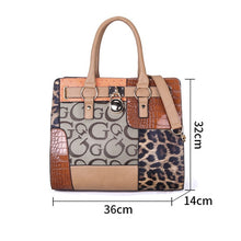 Load image into Gallery viewer, Genuine Leather Luxury Handbags Women Designer Hand Bag Female Retro Patchwork Totes Crocodile Shoulder/Crossbody Bags For Lady