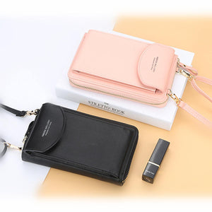 Osmond 2019 Fashion Mobile Phone Crossbody Shoulder Bag For Women Small Handbag Female Long Purse Coin Cell Phone Bags Black